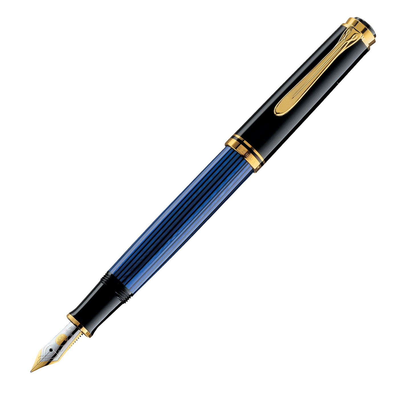 Pelikan M400 Fountain Pen – Blue Stripe – The Nibsmith