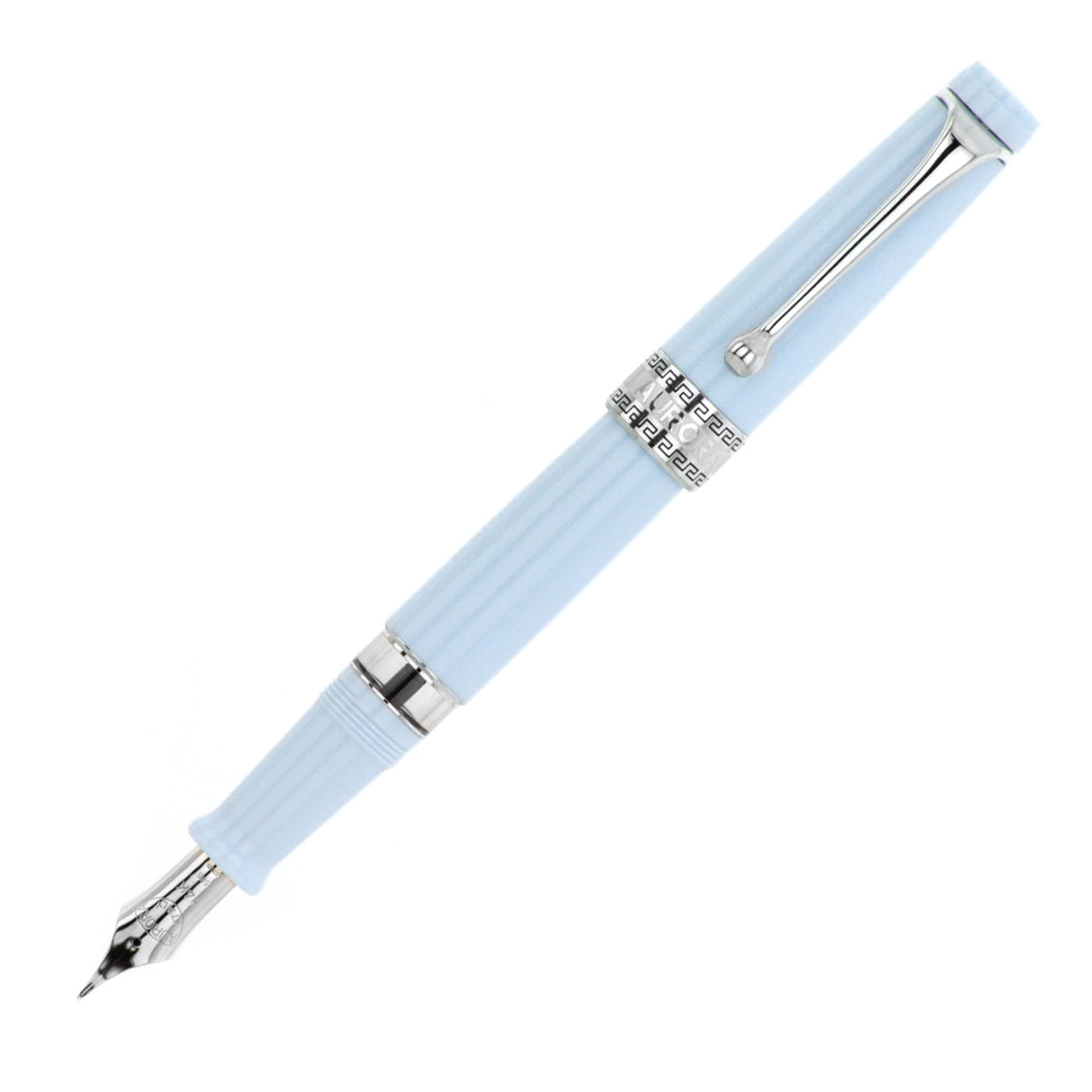 Ink New Aurora Optima Cobalt Blue LE Fountain Pen FINE 18K Engraved Nib