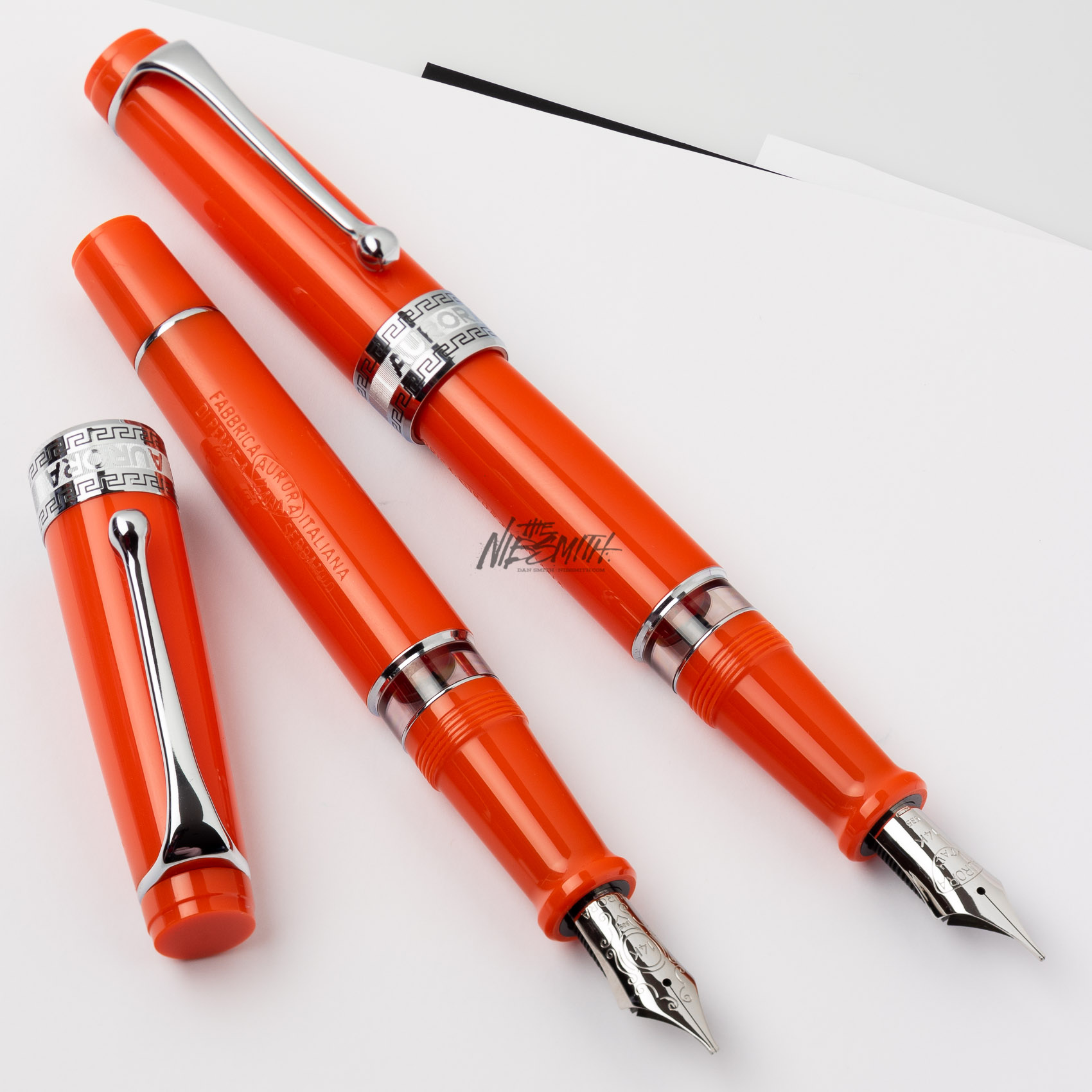 HERO No 007 Orange Extra Fine Fountain Pen with Chrome Trim 