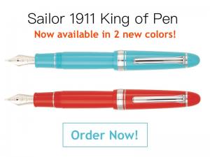 sailor king of pen royal tangerine fresca blue