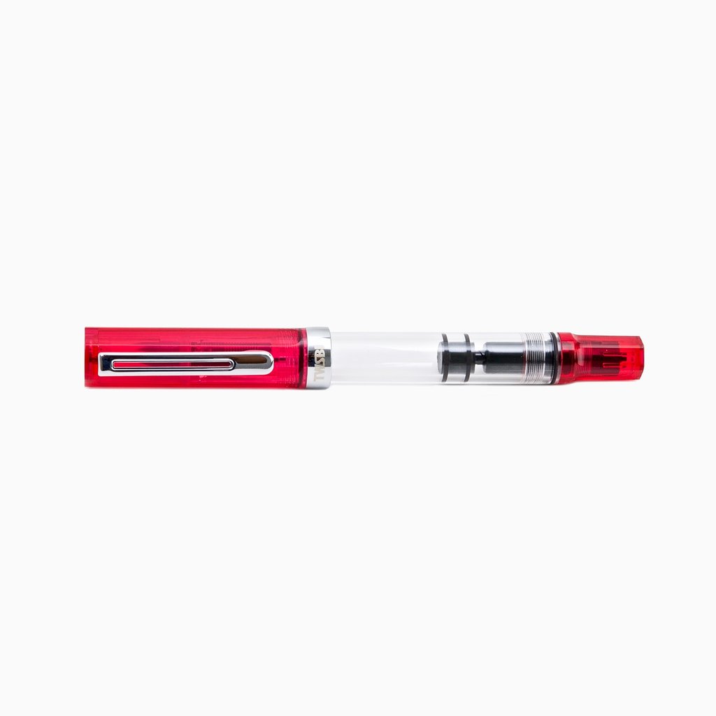 Broad Point TWSBI Eco Fountain Pen in Transparent Blossom Red Special Edition 