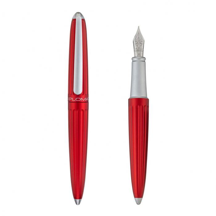 rollen onenigheid opwinding Diplomat Aero Fountain Pen – Red – The Nibsmith