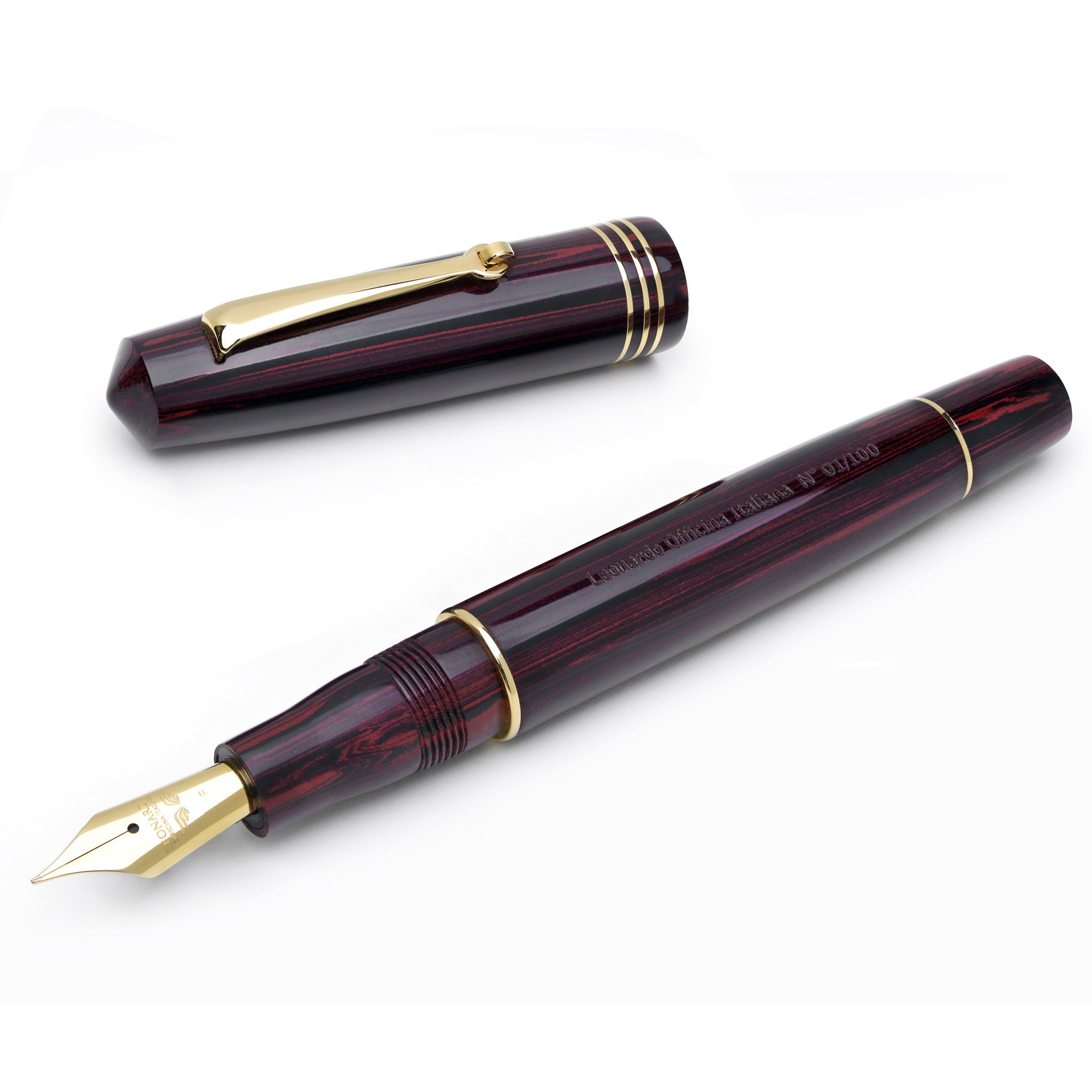 Leonardo Momento Zero Fountain Pen – Rosewood Ebonite, Gold Trim – The ...