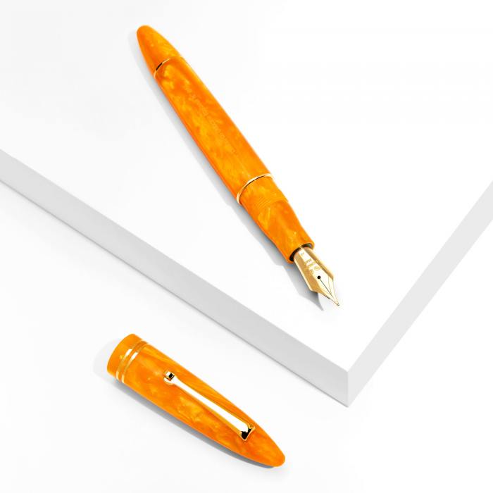 leonardo-furore-arancio-open-gold-fountain-pen