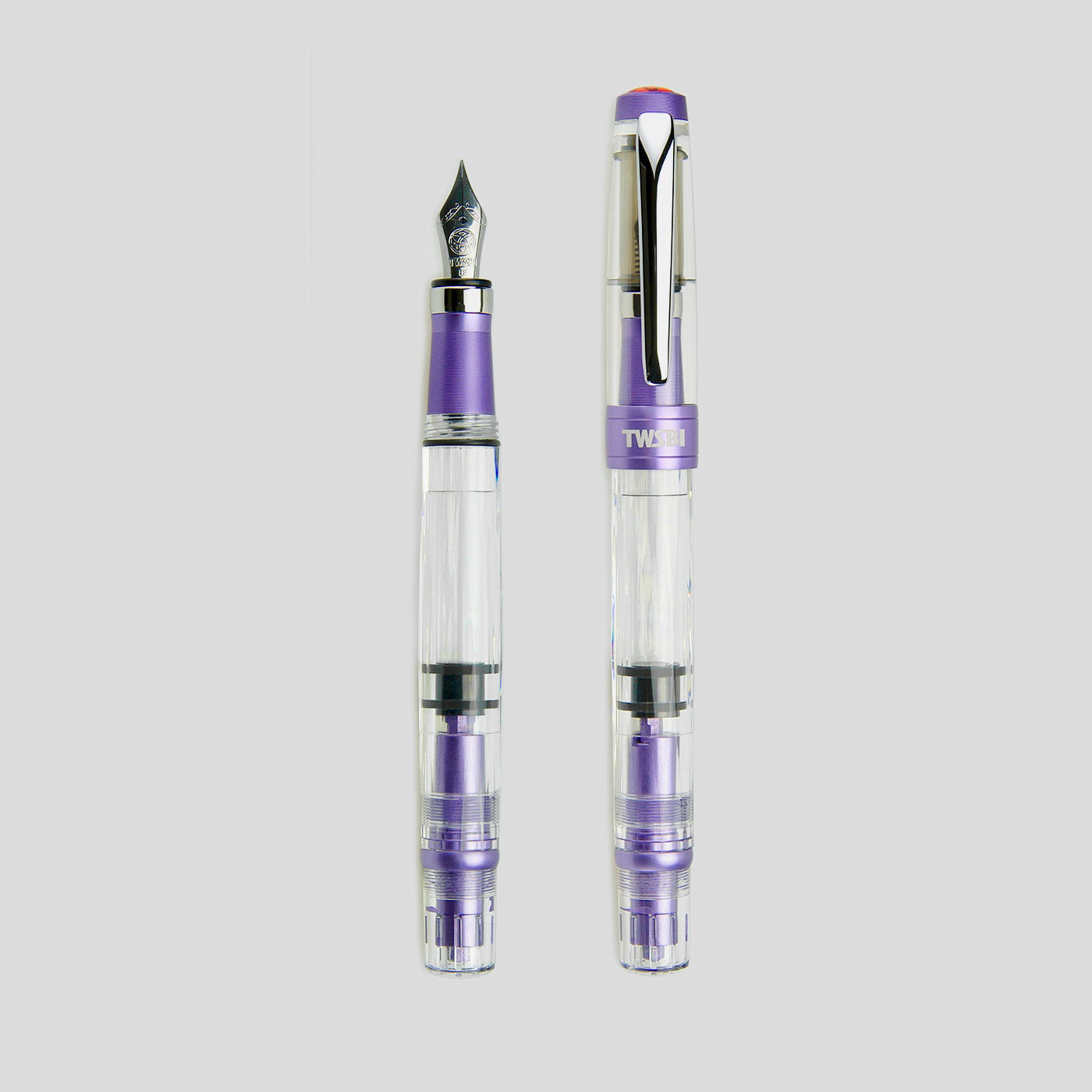 TWSBI Diamond 580 AL R Purple Clear Fountain Pen 