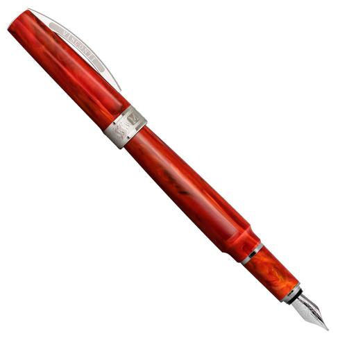 Visconti-MIRAGE-Coral-Fountain-Pen-posted-Nibsmith