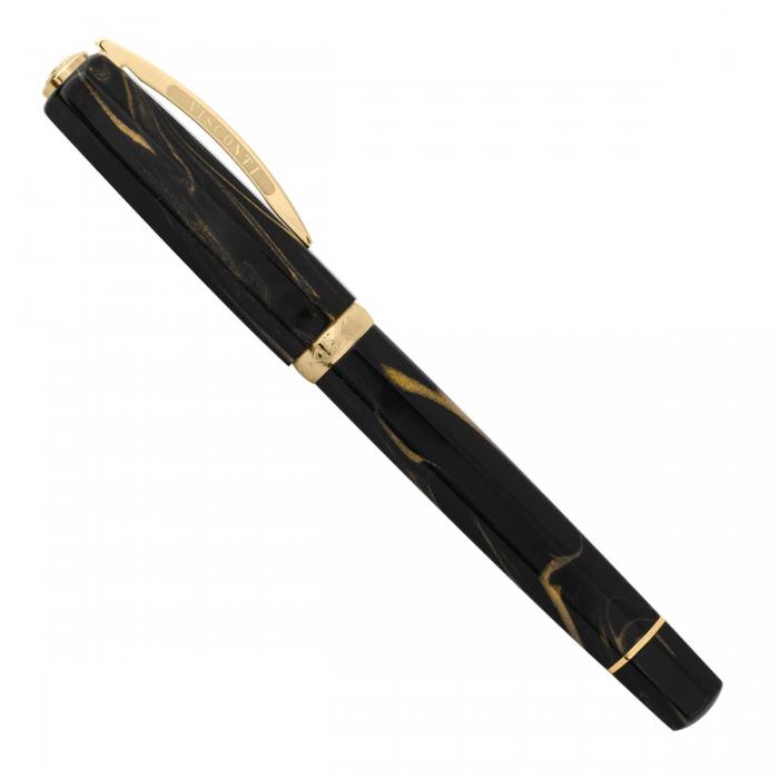 visconti-medici-golden-black-oversize-fountain-pen-capped-nibsmith
