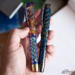 visconti watermark blue moon and rainbow fountain pens