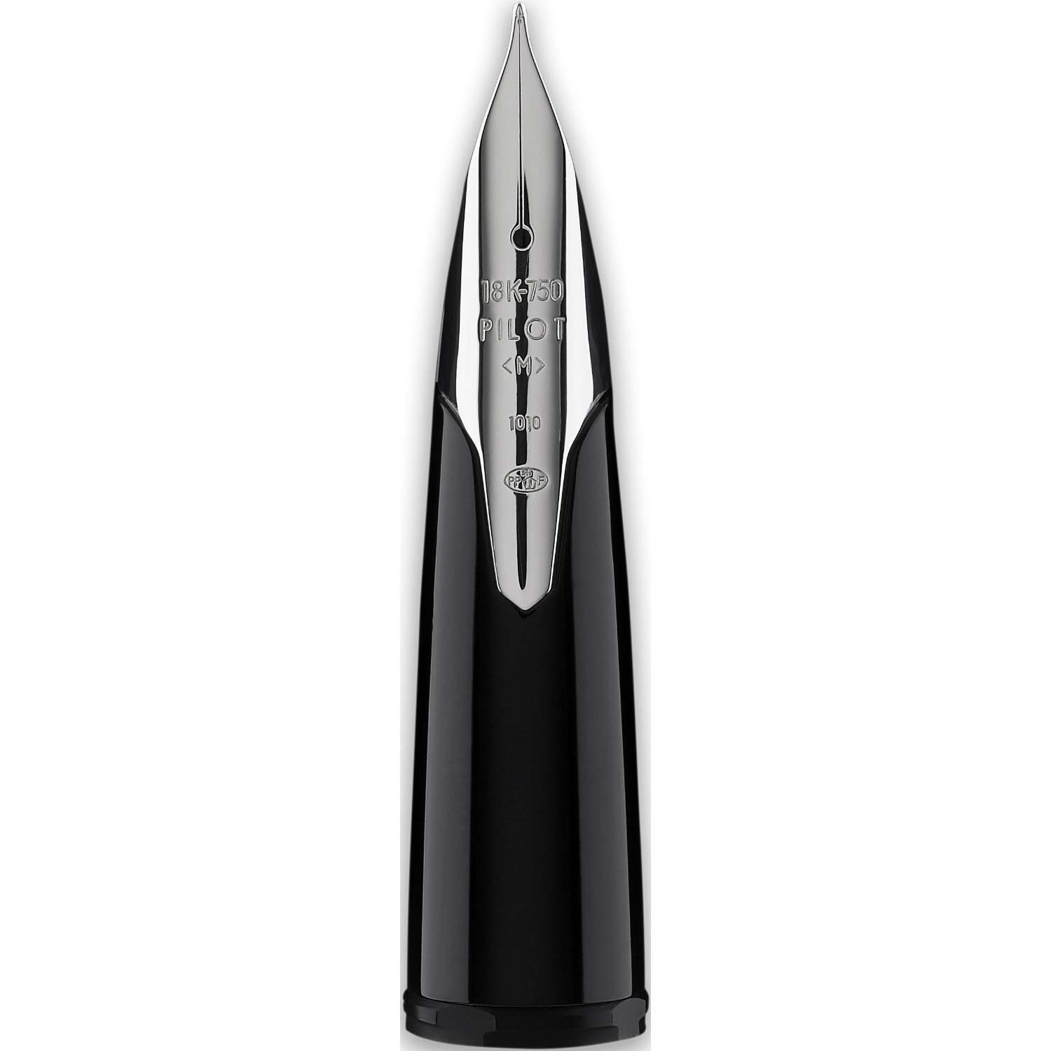 Diamond Point fountain pen in sterling silver with a black onyx cabochon.