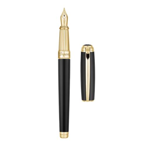 st-dupont-line-d-large-black-gold-trim-410101L-Fountain-Pen-nibsmith