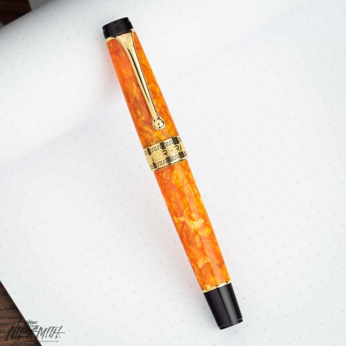 aurora optima orange fountain pen nibsmith-88