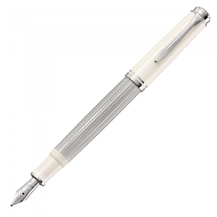 Pelikan-m405-SIlver-White-posted-nibsmith