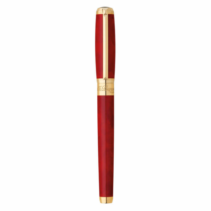 410710-S-T-Dupont-D-Line-Fountain-Pen-Atelier-Red-Gold-capped-nibsmith-1