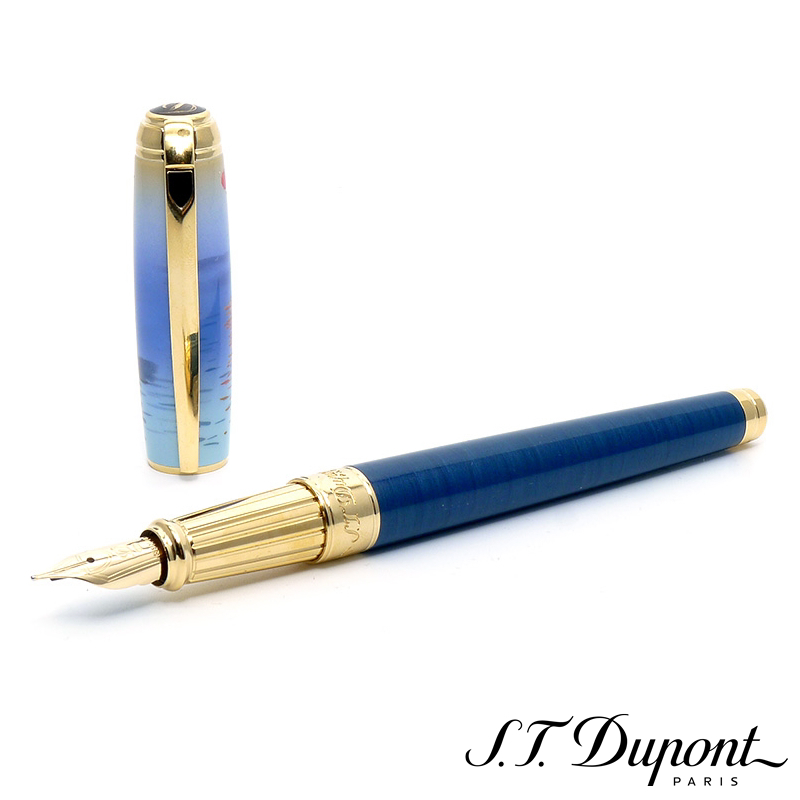 Nadeel Perfect gips S.T. Dupont Line D Large Fountain Pen – Monet Bleu – The Nibsmith