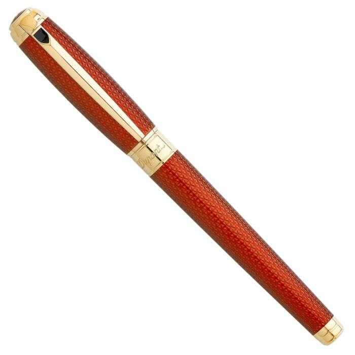 ST-Dupont-Firehead-Guilloche-Amber-fountain-pen-410113L-capped-nibsmith