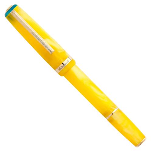 JR Pocket Pen - Paradise - Blue Breeze Gold Trim - Custom Scribe Nib