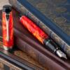 Pilot-Custom-Heritage-SE-Marble-orange-fountain-pen-uncappped-nibsmith