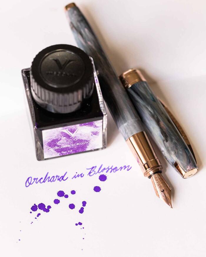 Visconti-Van-Gogh-Ink-Collection-Orchard-in-Blossom-Purple-INKVG-30ML43-writing-sample-nibsmith