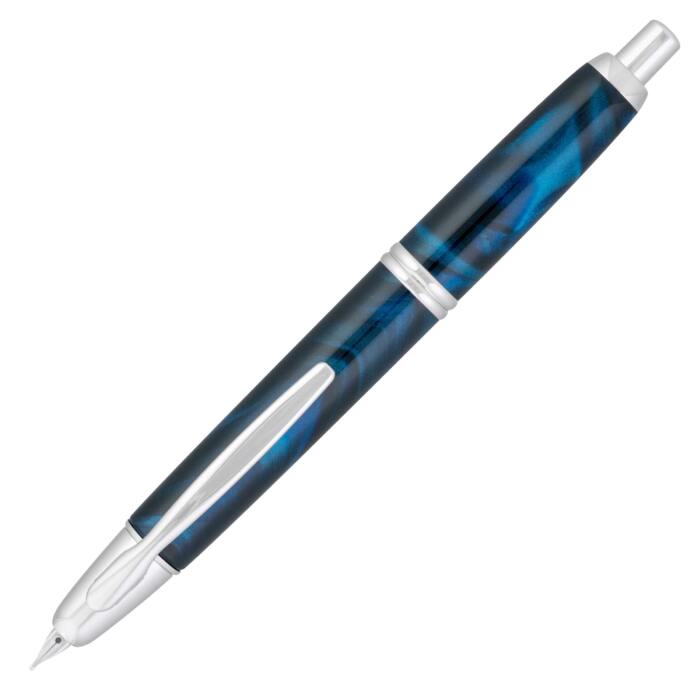 Pilot-Vanishing-Point-SE-Marble-Blue-TipOut-nibsmith