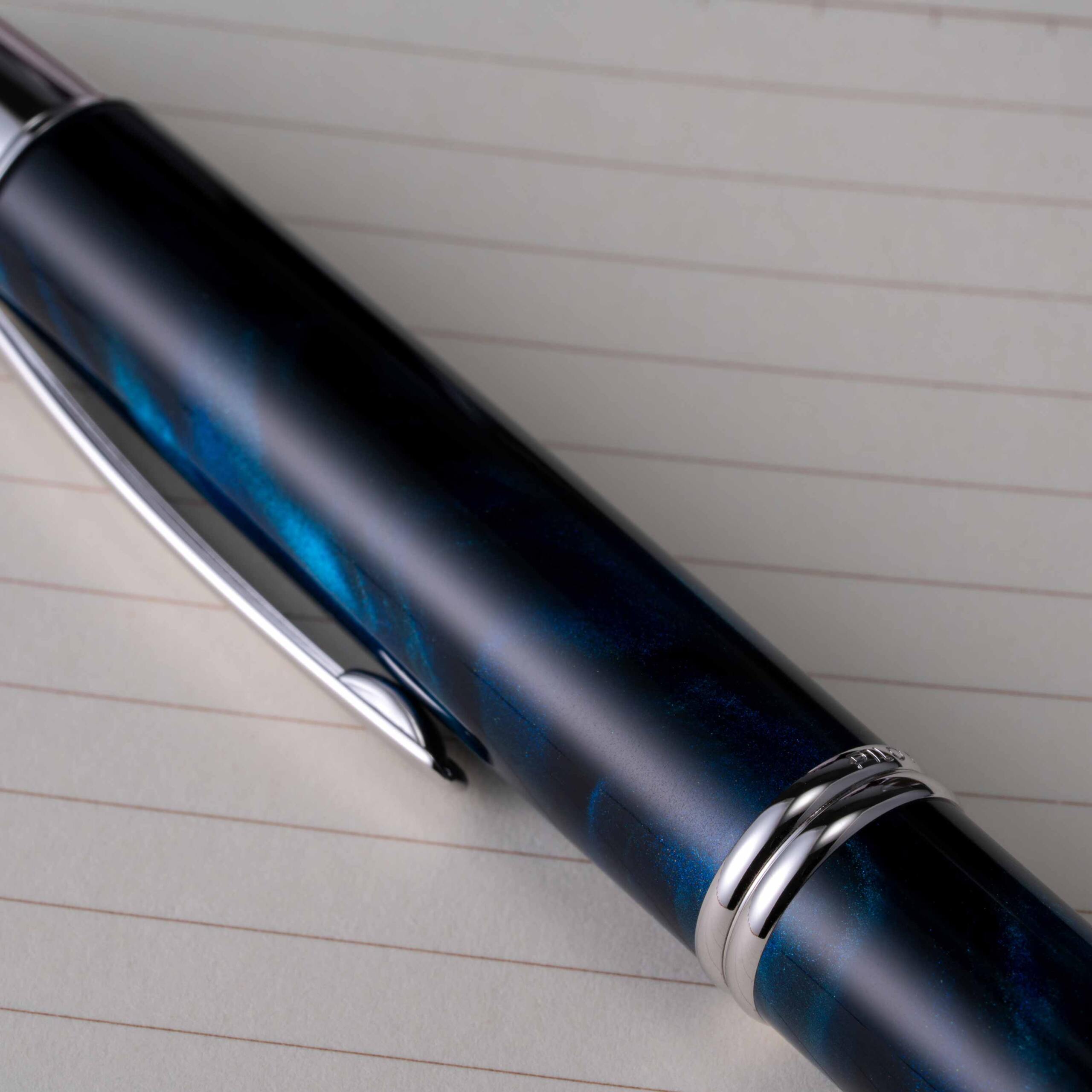 Pilot Vanishing Point Blue / Rhodium Fountain Pen, Fine