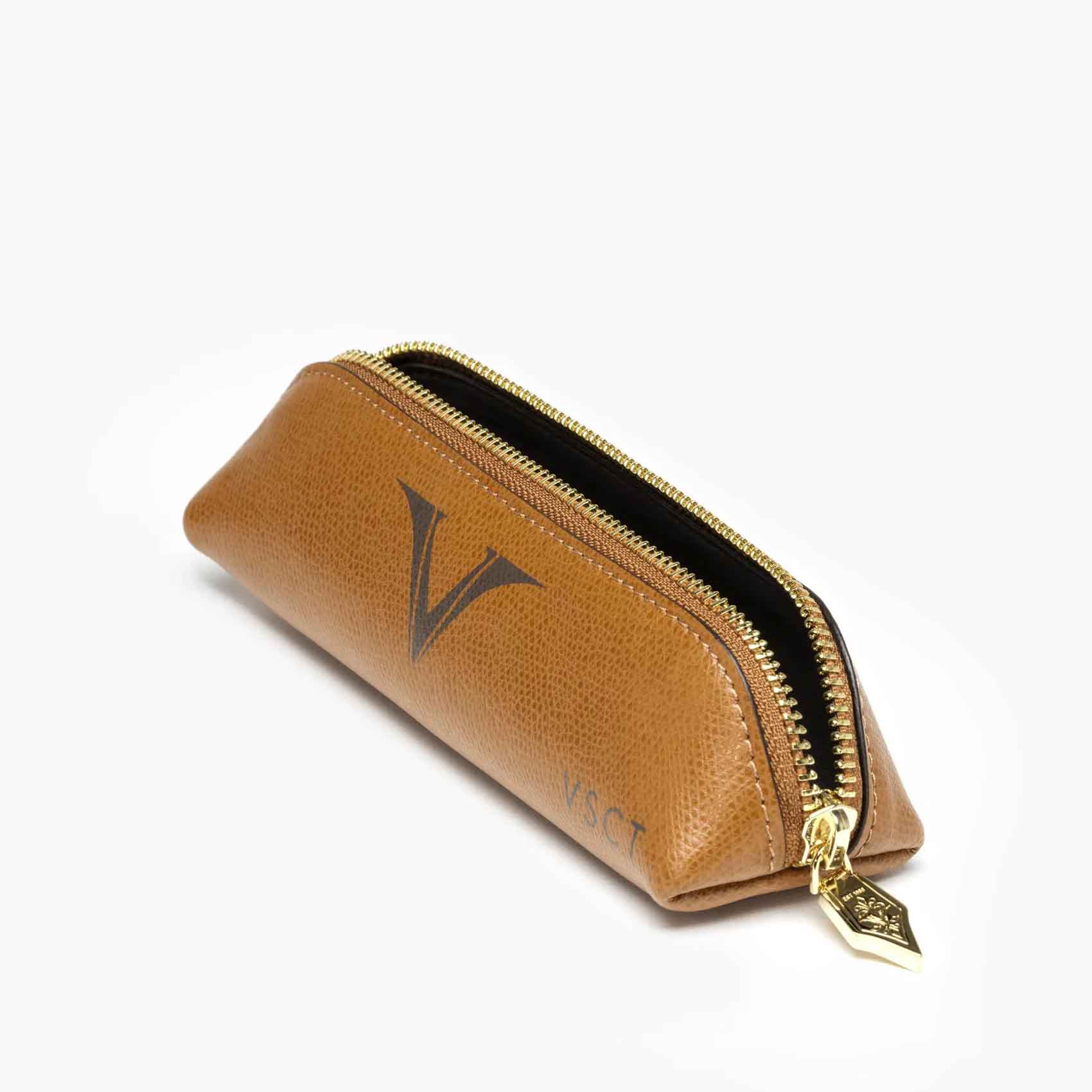 Visconti 6 Pen Holder - Cognac Leather