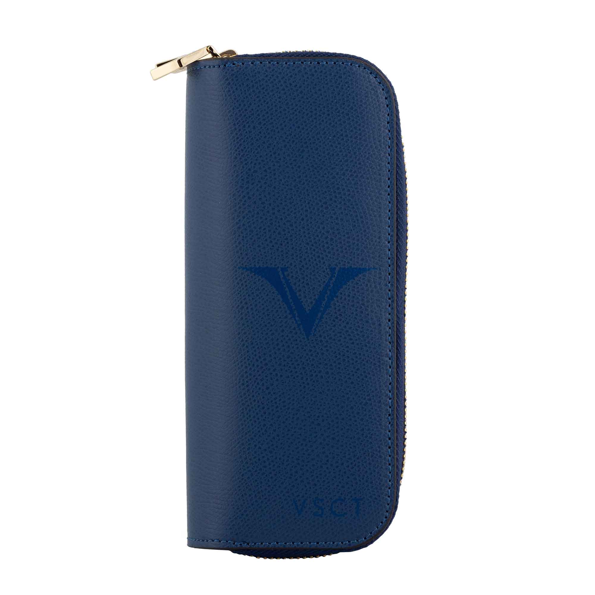 Montegrappa Business Card Case with Pockets - Blue & Grey