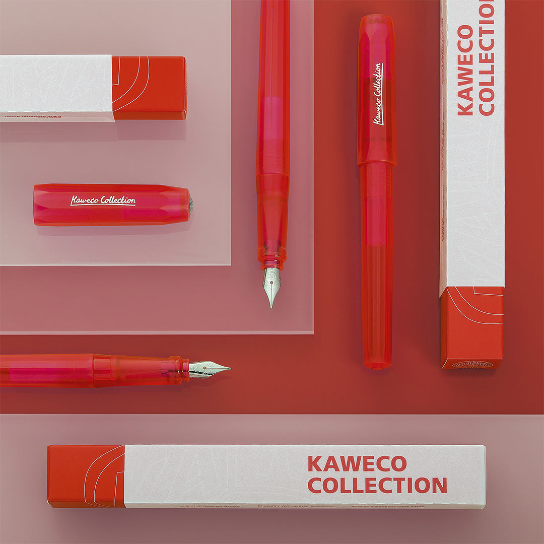 Kaweco - Stylo plume Perkeo INFRAROUGE - FINE - Clip Argent - Distributeur  Twist & Out