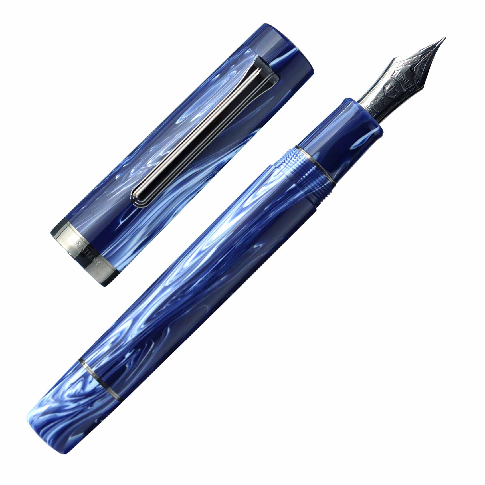 https://nibsmith.com/wp-content/uploads/2023/08/Sailor-king-of-pen-Luminous-Shadow-Storm-Blue-fountain-pen-uncapped-nibsmith.jpg