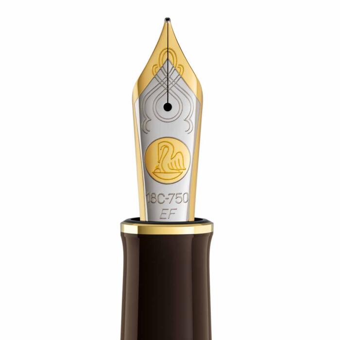 Pelikan-M1000-Renaissance-Brown-fountain-pen-nib-nibsmith