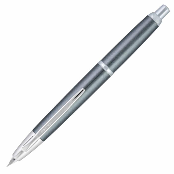 Pilot-Vanishing-Point-Decimo-Dark-Gray-fountain-pen-Tip-out-nibsmith