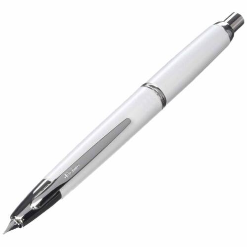 Pilot-Vanishing-Point-Decimo-White-fountain-pen-Tip-Out-nibsmith-1