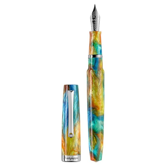 Montegrappa-Tarvisium-fountain-pen-Paradise-Falls-uncapped-nibsmith