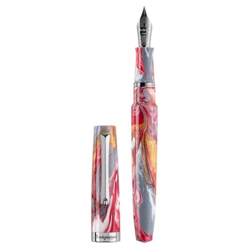 Montegrappa-Tarvisium-fountain-pen-Paris-in-Bloom-uncapped-nibsmith