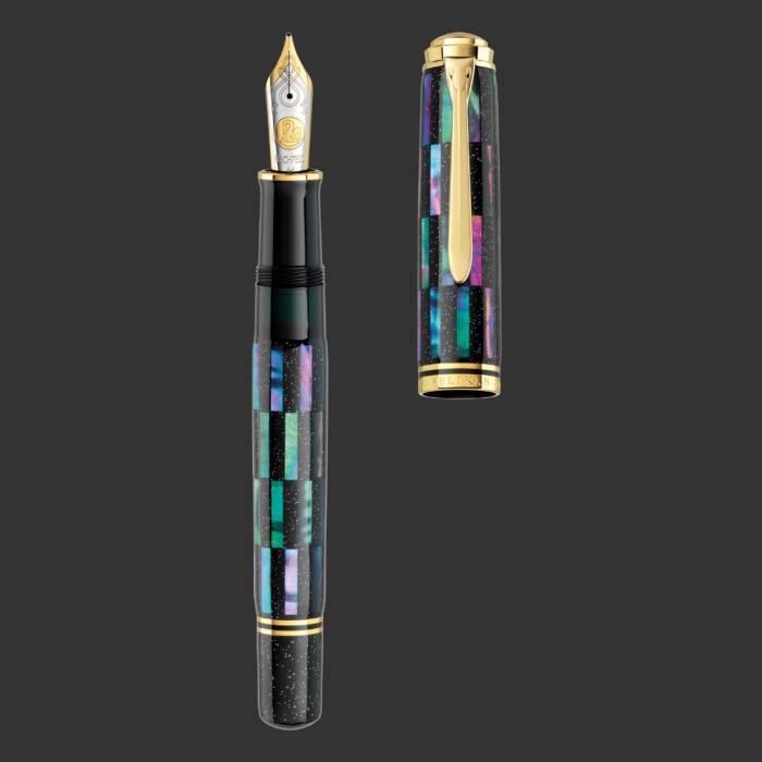 Pelikan-M1000-Raden-Black-Infinity-fountain-pen-uncapped-nibsmith