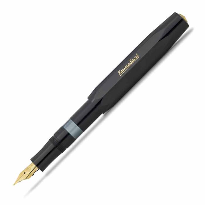 Kaweco-Piston-Sport-Classic-Black-fountain-pen-posted-nibsmith