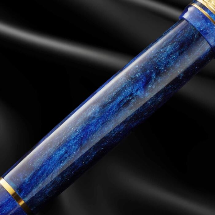 Omas-Bologna-Azzurro-Diamante-fountain-pen-material-nibsmith