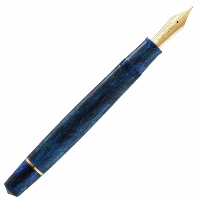 Omas-Bologna-Azzurro-Diamante-fountain-pen-uncapped-nibsmith-1