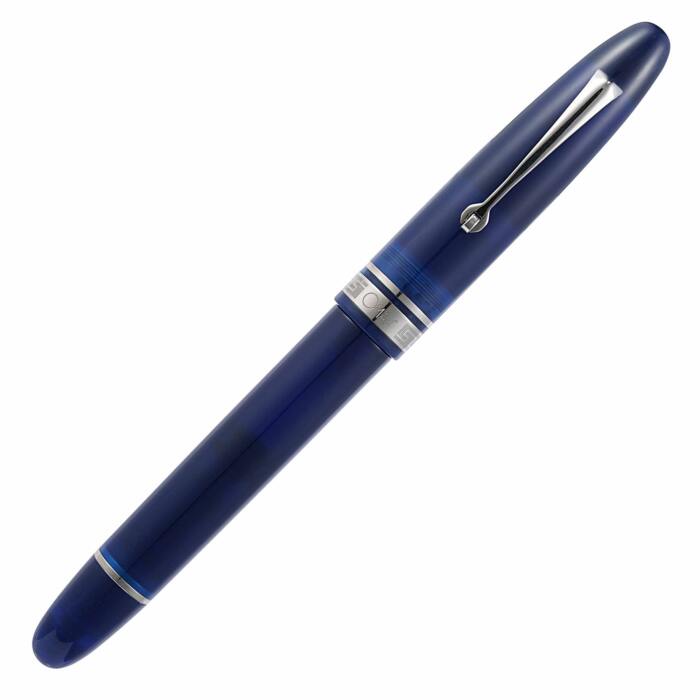 Omas-Ogiva-Blu-silver-fountain-pen-capped-nibsmith