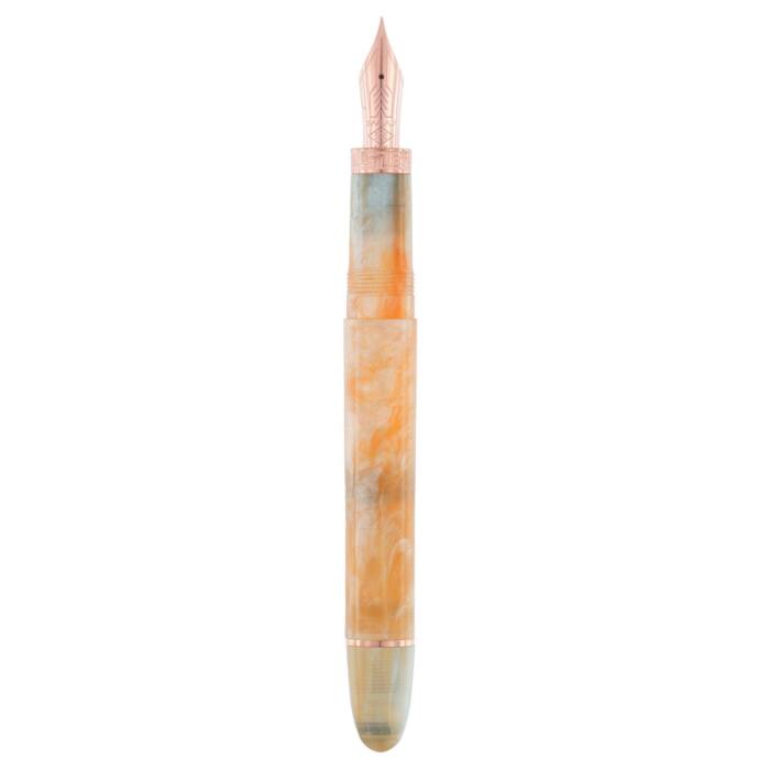 Omas-Ogiva-Peach-Bellini-Rose-Gold-fountain-pen-uncaped-nibsmith