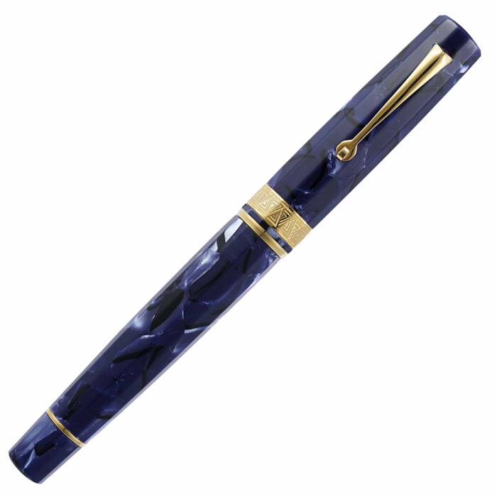 Omas-Paragon-Blue-Royale-gold-trim-fountain-pen-capped-nibsmith