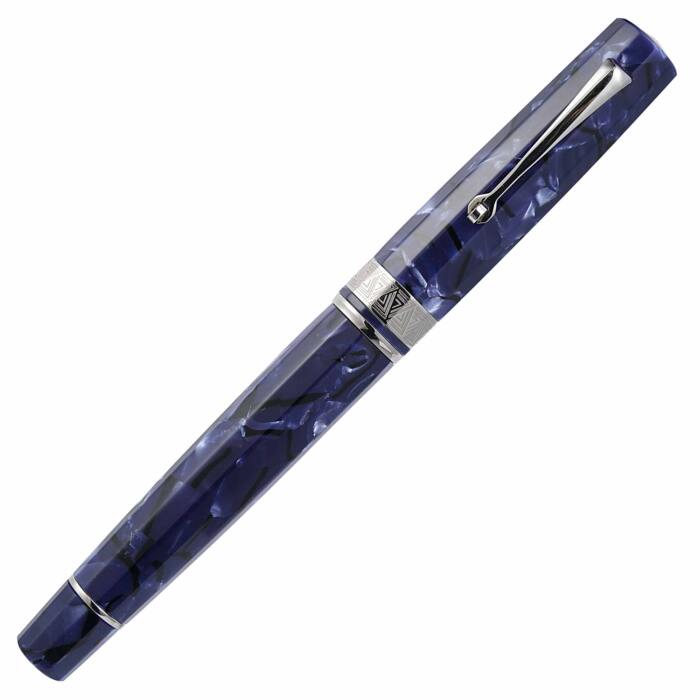 Omas-Paragon-Blue-Royale-silver-trim-fountain-pen-capped-nibsmith