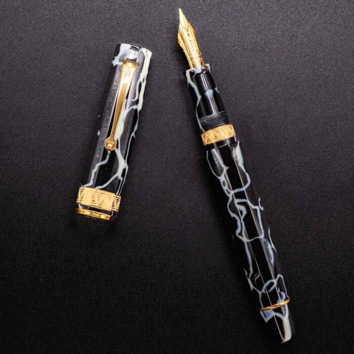 Omas-Paragon-Fountain-Pen-Wild-Celluloid-Gold-nibsmith