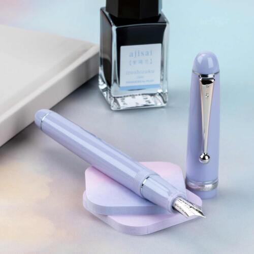 Pilot-Custom-74-US-Limited-Edition-Lavender-Fog-fountain-pen-uncapped-nibsmith